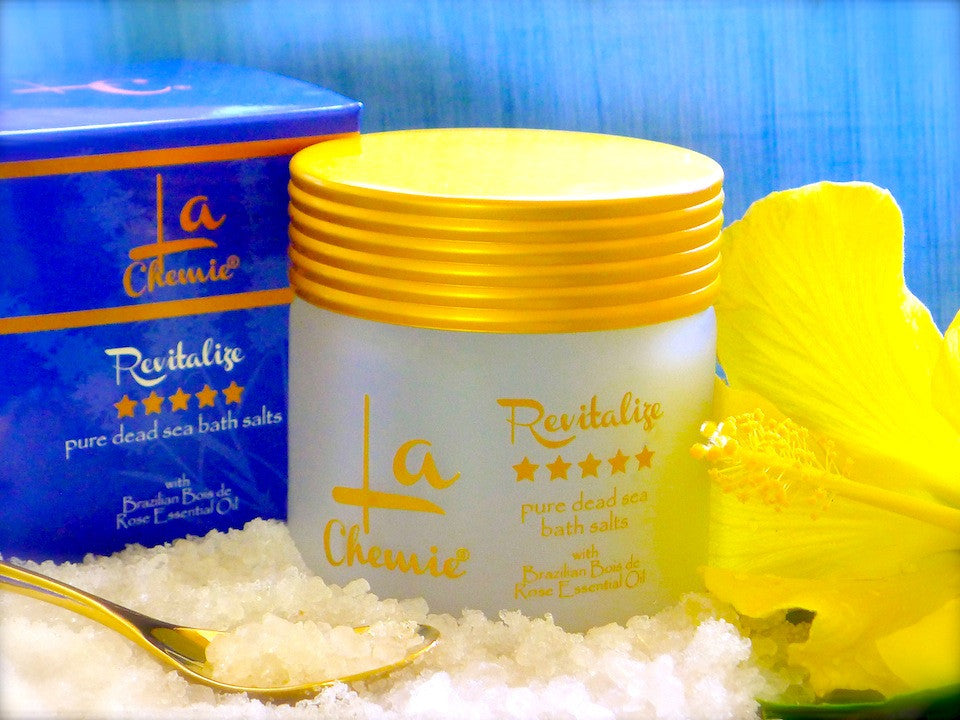 REVITALIZE Dead Sea Bath Salts with Bois de Rose Essential Oil